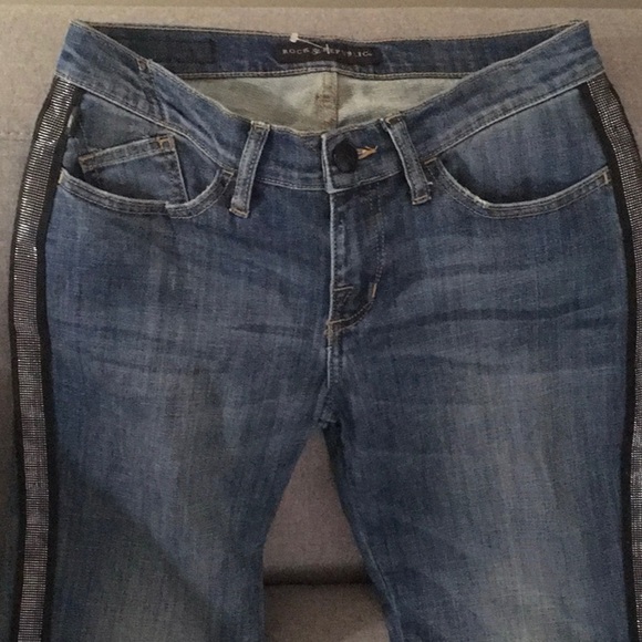 Rock & Republic embellished Jeans side stripes size 6 Berlin rn 130273 - Picture 8 of 16